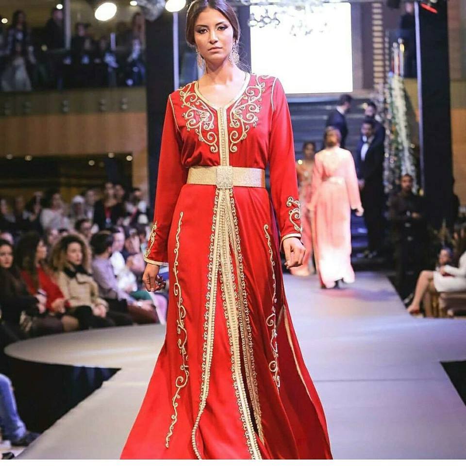 Nouveau modèle de caftan marocain 2019 - rouge
