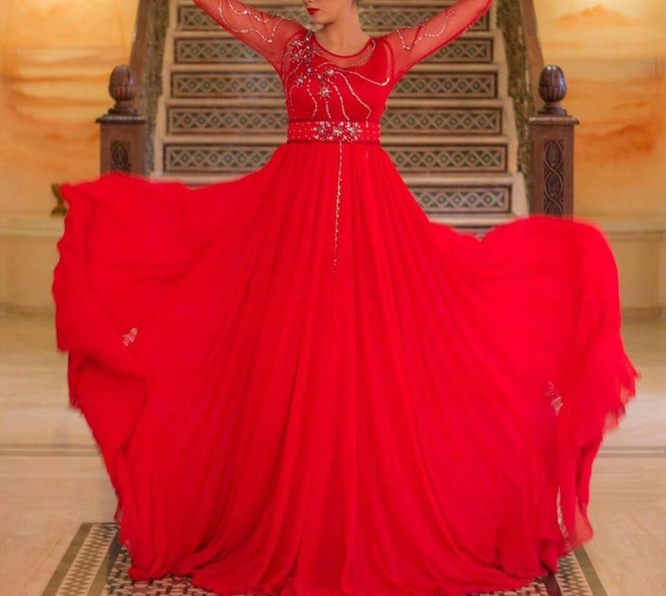 robe marocaine rouge pour mariage